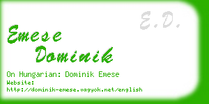 emese dominik business card